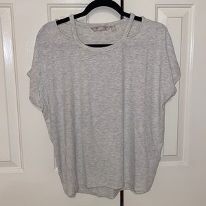 Athleta gray/cream super comfortable top, size small